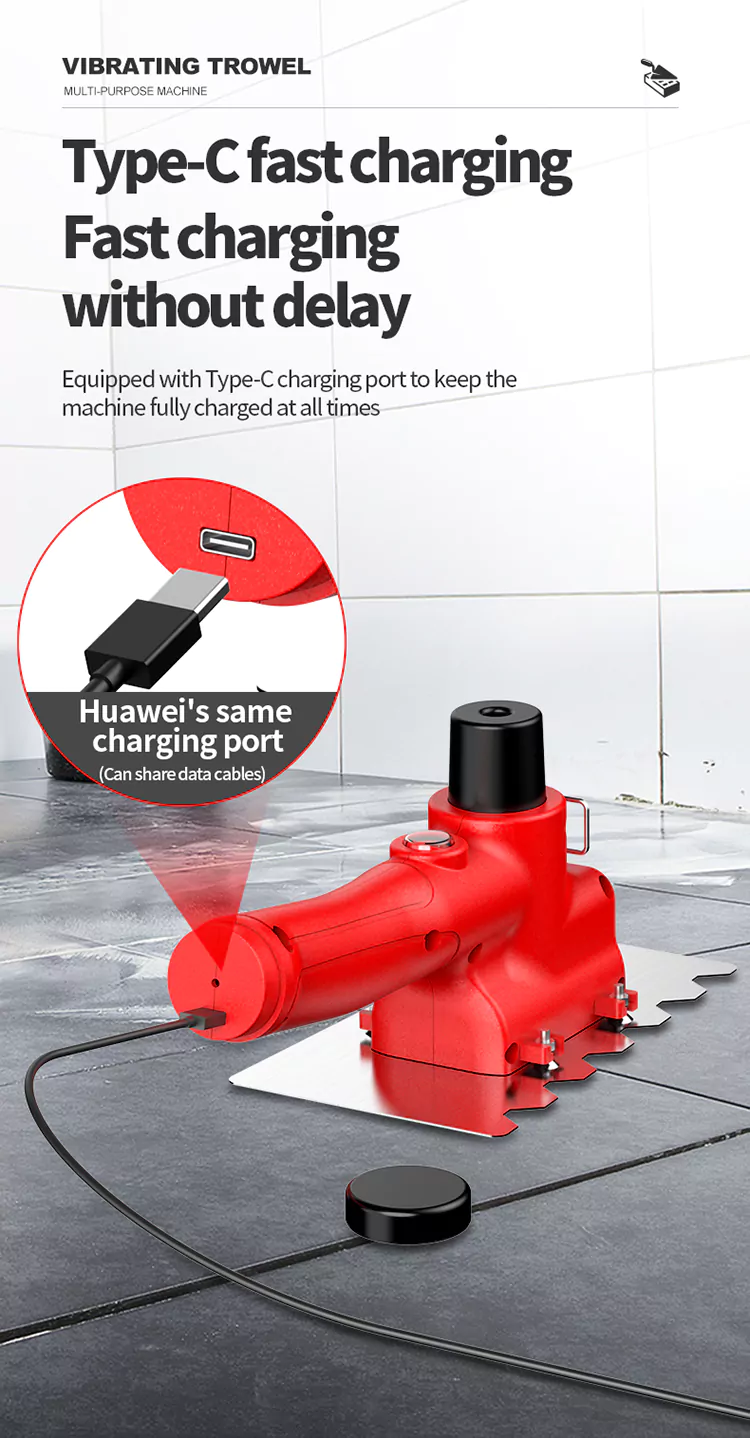 ‌Lithium-Powered Vibrating Flat-Blade Plastering Trowel